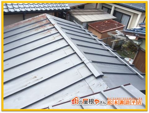 岡谷市屋根現調　旧塗膜